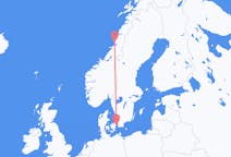 出发地 挪威布伦讷于松目的地 丹麦哥本哈根的航班