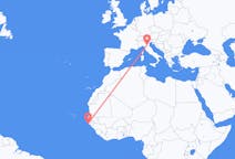 Flyreiser fra Cap Skiring, Senegal til Bologna, Italia