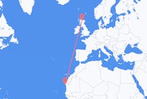 Vluchten van Nouadhibou, Mauritanië naar Inverness, Schotland