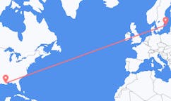 Loty z Nowy Orlean, Stany Zjednoczone do Visby'ego, Szwecja