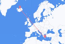 Flights from Akureyri, Iceland to Heraklion, Greece