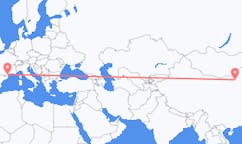 出发地 中国呼和浩特市目的地 法国佩皮尼昂的航班