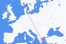 Voli from Atene, Grecia to Kristiansand, Norvegia