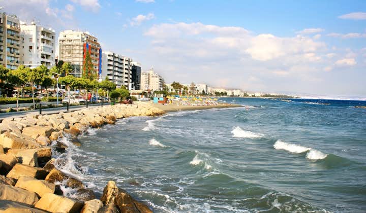 Public beach in Limassol, Cyprus.