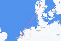 Vols d'Amsterdam, les Pays-Bas à Karup, le Danemark