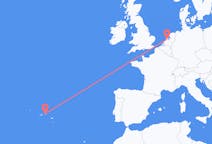 Vols d'Amsterdam, les Pays-Bas à Terceira, portugal