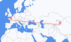 Flyg från Aksu City, Kina till Poitiers, Frankrike