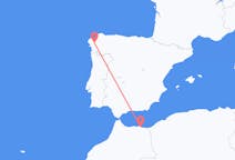 Loty z Nador, Maroko do Santiago de Compostela, Hiszpania