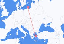 Flights from Mykonos to Gdańsk