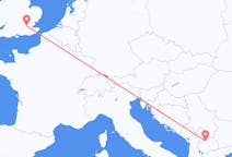 Flyreiser fra London, England til Skopje, Nord-Makedonia