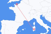 Flyg från Caen, Frankrike till Cagliari, Italien