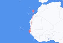 Vuelos de Rodapié de gorra, Senegal a Lanzarote, España