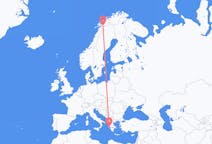 Flights from Cephalonia, Greece to Narvik, Norway
