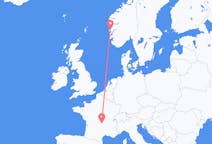 Flights from Clermont-Ferrand, France to Bergen, Norway