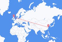 Flyg från Shanghai, Kina till Dundee, Skottland
