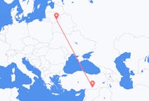 Flüge von Vilnius, Litauen nach Sanliurfa, die Türkei