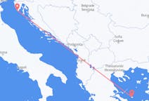 Vols depuis la ville de Pula vers la ville de Skyros