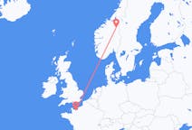 Flights from Caen, France to Røros, Norway