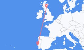 Flyg från Skottland till Portugal