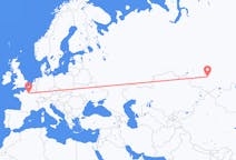 Flyg från Novokuznetsk till Paris
