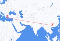 Flyreiser fra Liuzhou, Kina til Santorini, Hellas