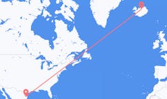 Flyrejser fra McAllen, USA til Akureyri, Island