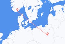Flights from Warsaw, Poland to Kristiansand, Norway