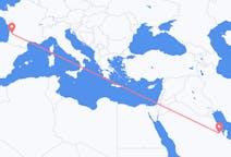 Flyreiser fra Hofuf, Saudi-Arabia til Bordeaux, Frankrike