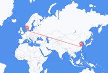 Flyrejser fra Hangzhou, Kina til Vesterland, Tyskland