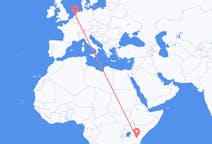 Flyreiser fra Kilimanjaro-fjellet, Tanzania til Amsterdam, Nederland