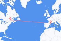 Flyreiser fra Québec, Canada til Perpignan, Frankrike