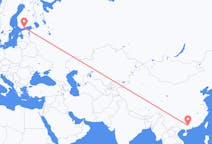 Flyrejser fra Wuzhou til Helsinki
