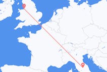 Flyrejser fra Perugia, Italien til Liverpool, England