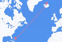 Flights from San Salvador Island, the Bahamas to Akureyri, Iceland