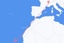 Voli da Ilha do Sal, Capo Verde to Grenoble, Francia