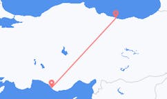 Flyg från Ordu, Turkiet till Gazipaşa, Turkiet