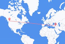 出发地 加拿大出发地 坎卢普斯目的地 土耳其馬拉蒂亞的航班