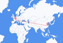 Flyreiser fra Huangshan, Kina til Lyon, Frankrike