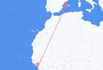Flyg från Conakry till Ibiza