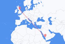 Flights from Abha, Saudi Arabia to Durham, England, the United Kingdom
