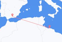 Loty z Trypolis w Libii do Granady w Hiszpanii
