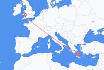 Flights from Heraklion, Greece to Exeter, the United Kingdom