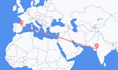 인도 바도다라에서 출발해 스페인 사라고사로(으)로 가는 항공편