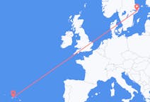 Flights from São Jorge Island, Portugal to Stockholm, Sweden
