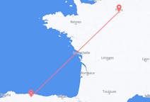 Flyrejser fra Santiago del Monte, Spanien til Paris, Frankrig