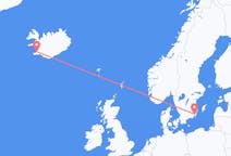 Lennot Kalmarista, Ruotsista Reykjavíkiin, Islantiin