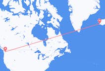 Flyg från Seattle, USA till Reykjavik, Island