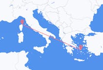 Flyreiser fra Mykonos, Hellas til Bastia, Frankrike