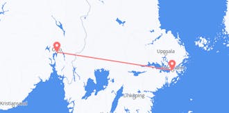 出发地 挪威目的地 瑞典的航班