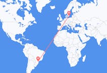 Flights from Curitiba, Brazil to Ronneby, Sweden